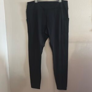 NWT Pink Black Leggings Winter Thick Pockets Long Tall